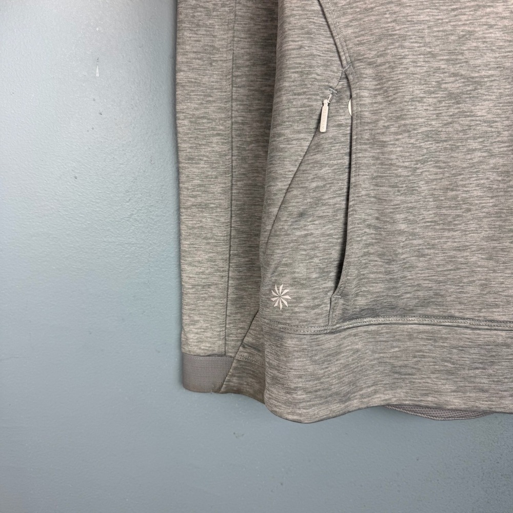 Athleta Stowe Hoodie Womens Small Gray Heather Cowl Neck Performance Pullover - Picture 3 of 8